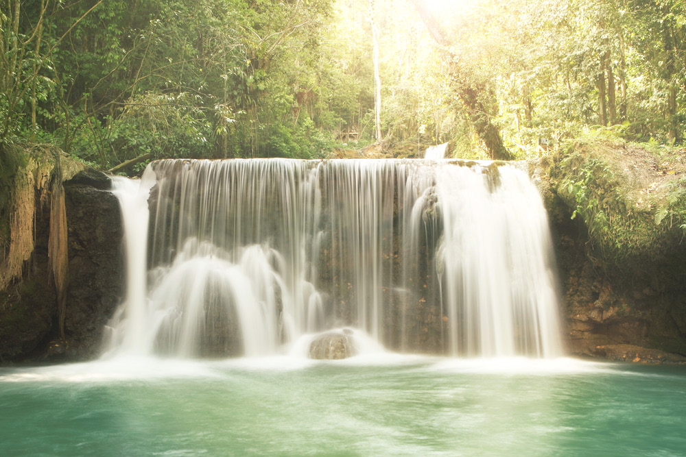 YS Falls in Jamaica is comprised of several tiers and natural swimming pools