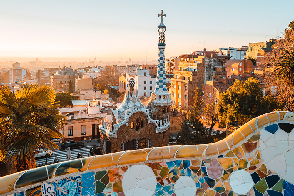 View from Park Guell in Barcelona