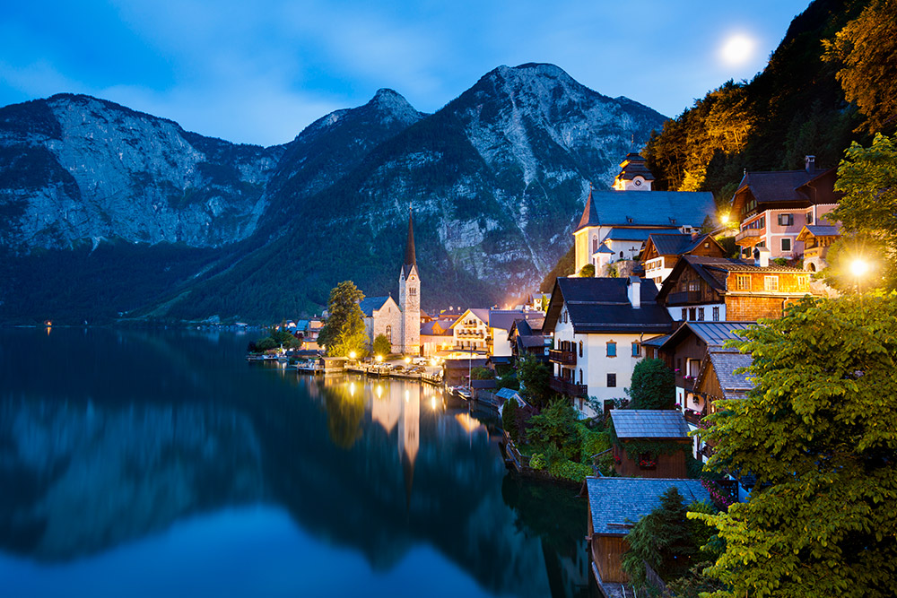 The scenic town of Hallstatt, Austria
