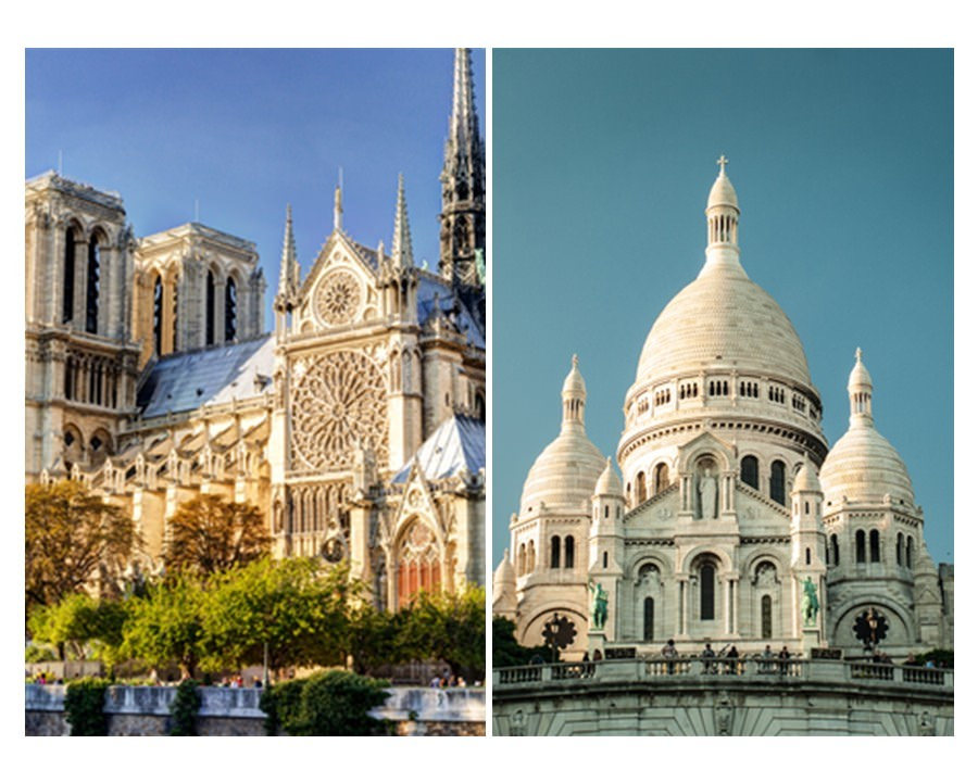Notre Dame and Sacre Coeur