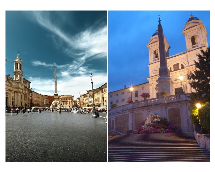 Piazza Navona and the Spanish Steps