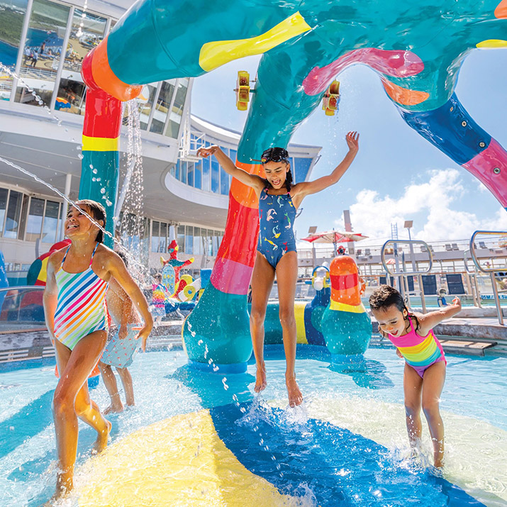 Kids playing on a Royal Caribbean cruise ship