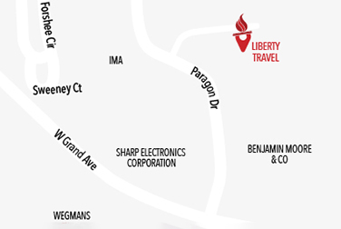 Liberty Travel Montvale map