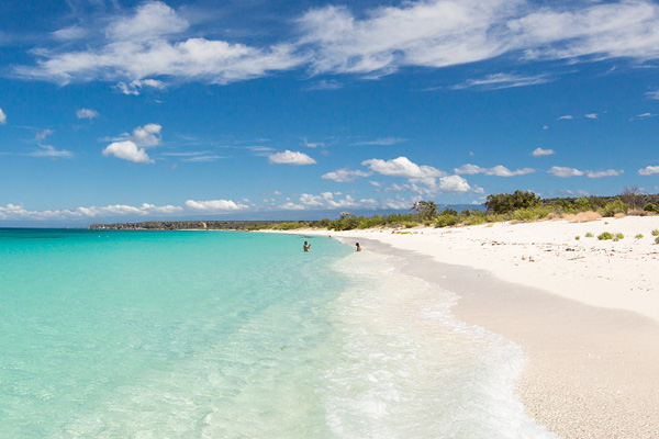 The remote Playa Bahía de las Águilas can be accessed by boat or ATV