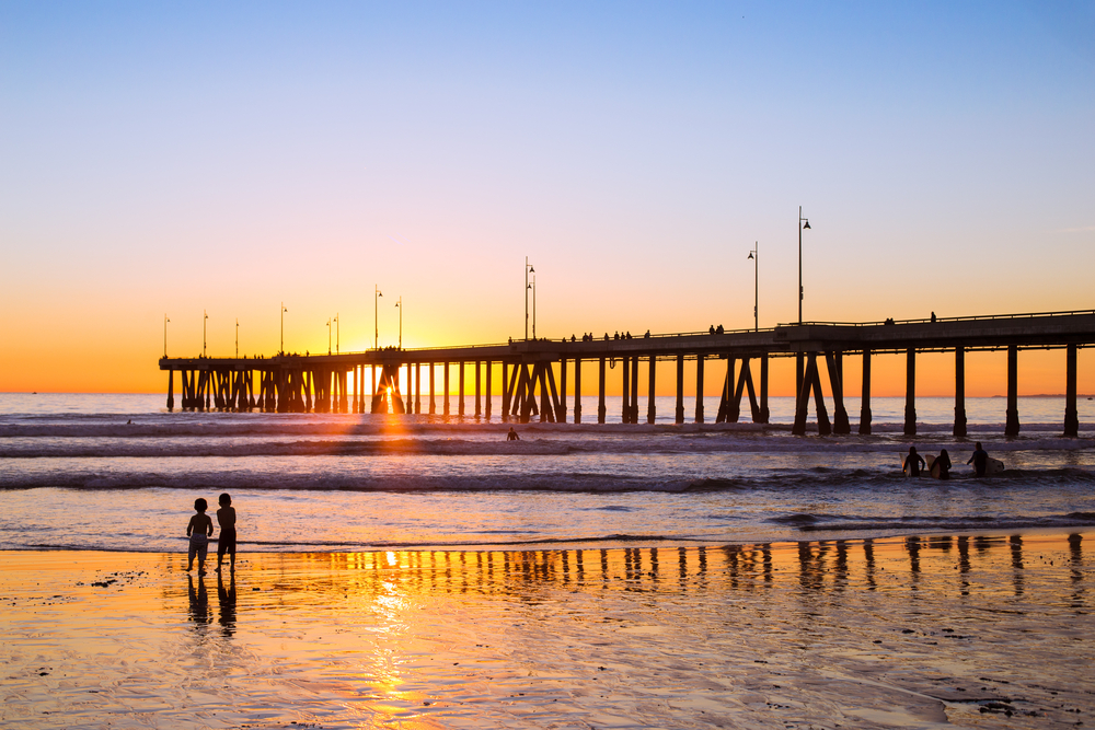 Scenic pier in California