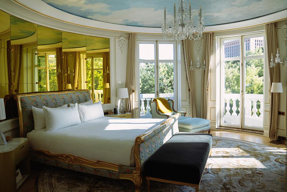 Luxurious accommodations at the Mandarin Oriental Ritz in Madrid.