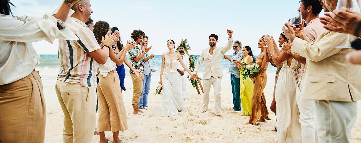 Destination wedding on a beach