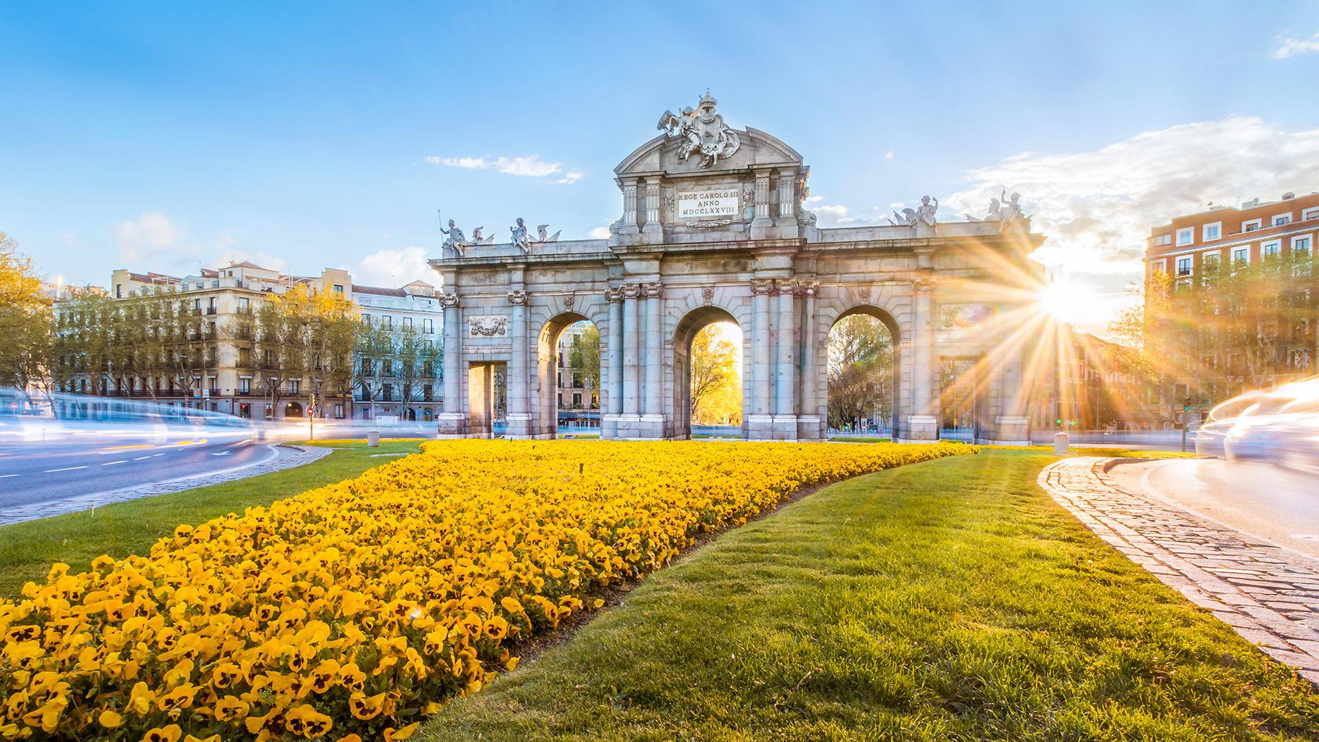 The beautiful Puerta del Alcala in Madrid, Spain