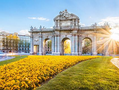 The beautiful Puerta del Alcala in Madrid, Spain