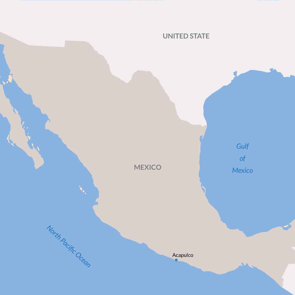 Acapulco vacation map