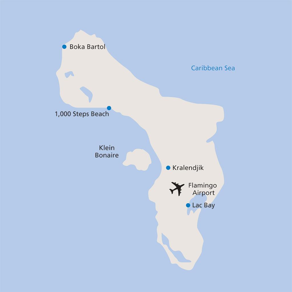 Bonaire vacation map