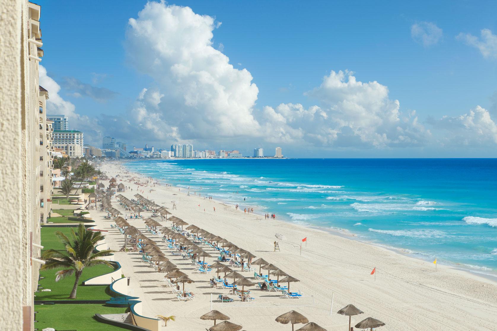 Beautiful beach in Cancun, Mexico