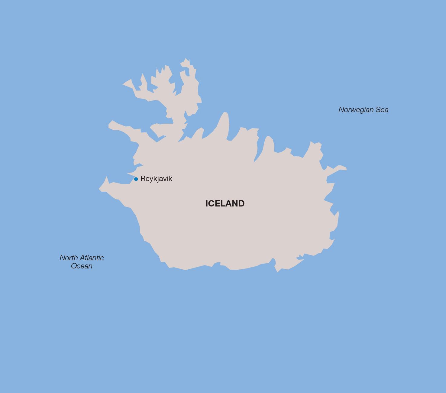 Iceland vacation map