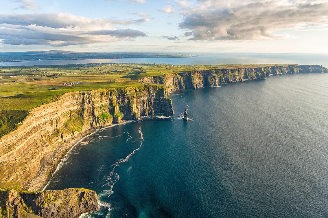 Stunning image of Ireland’s Cliffs of Moher meeting the sea