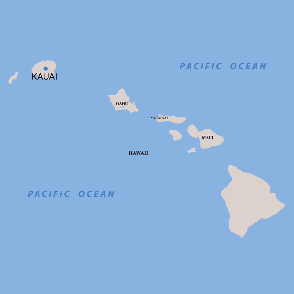 Kauai vacations map