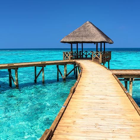 Overwater gazebo in Mexico