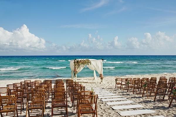Wedding altar on a beach