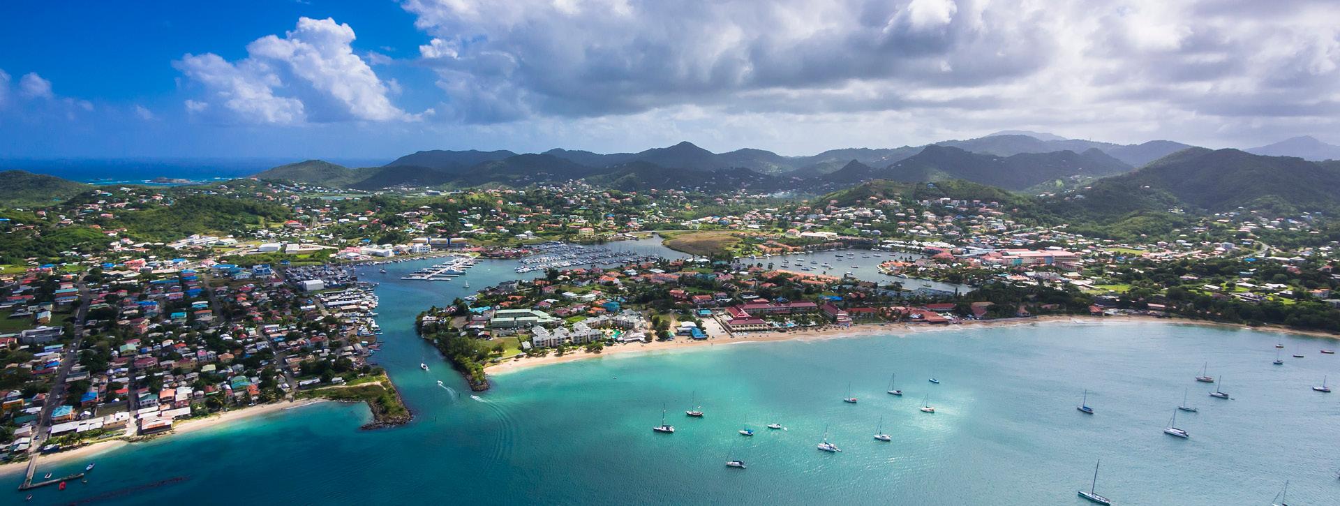 Beautiful view of St. Lucia, a Southern Caribbean island