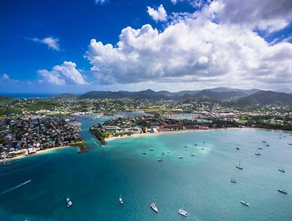 Beautiful view of St. Lucia, a Southern Caribbean island