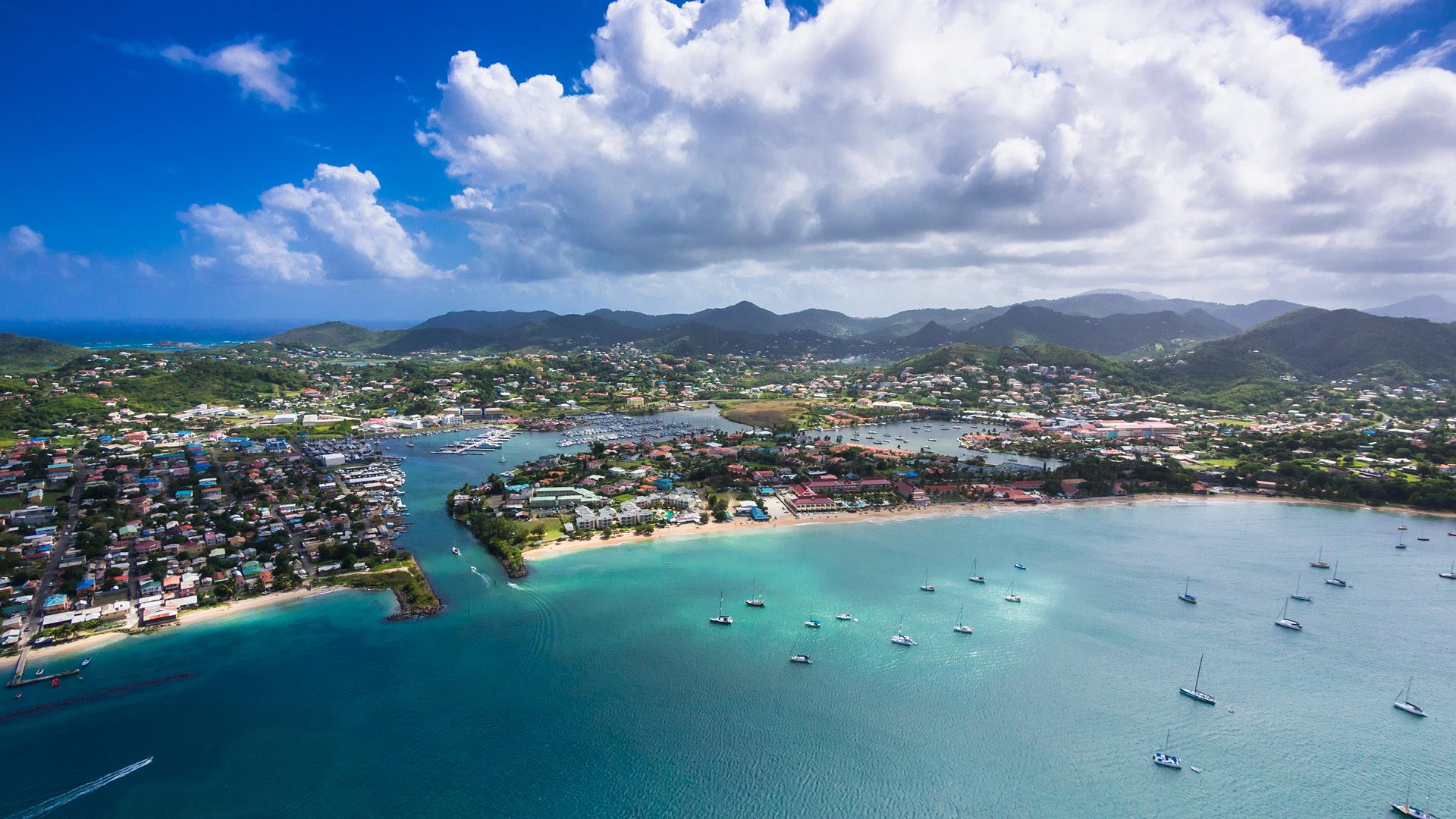 Beautiful view of St. Lucia, a Southern Caribbean island