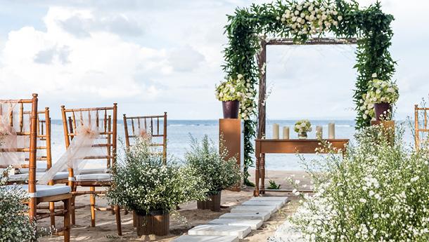 A beach venue for a destination wedding