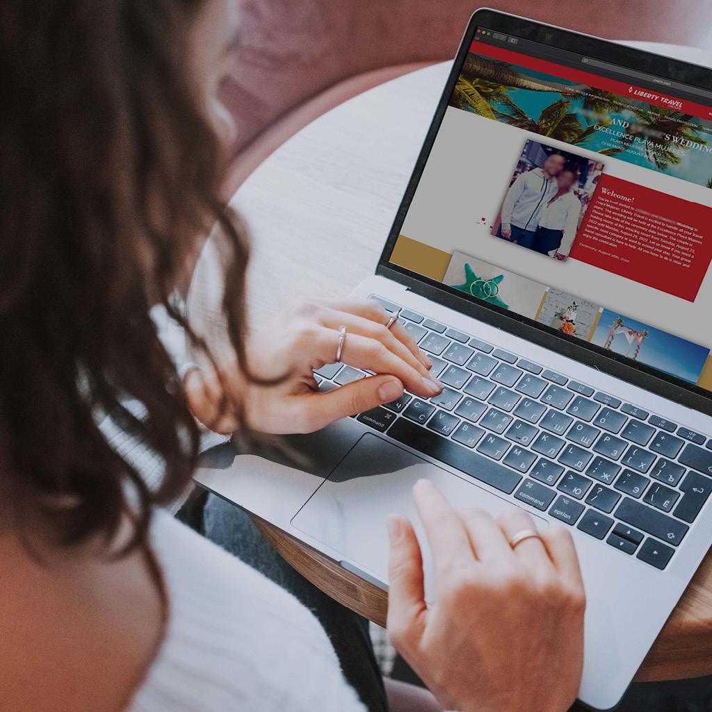 Wedding website from Liberty Travel