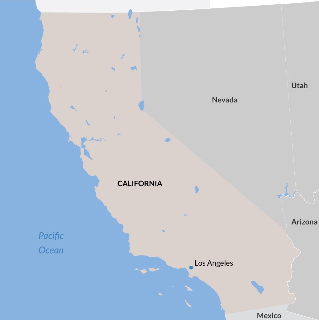 Los Angeles vacations map