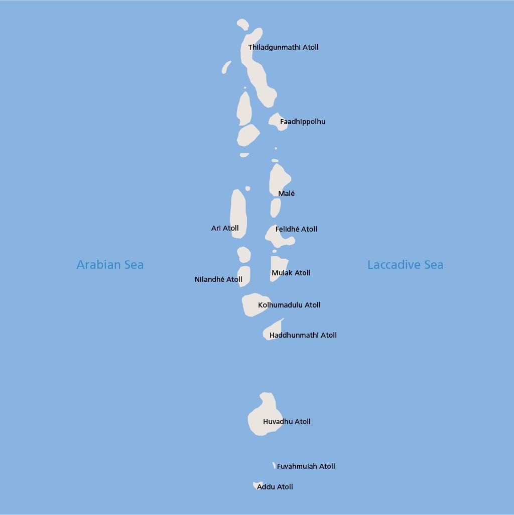 Maldives vacation map