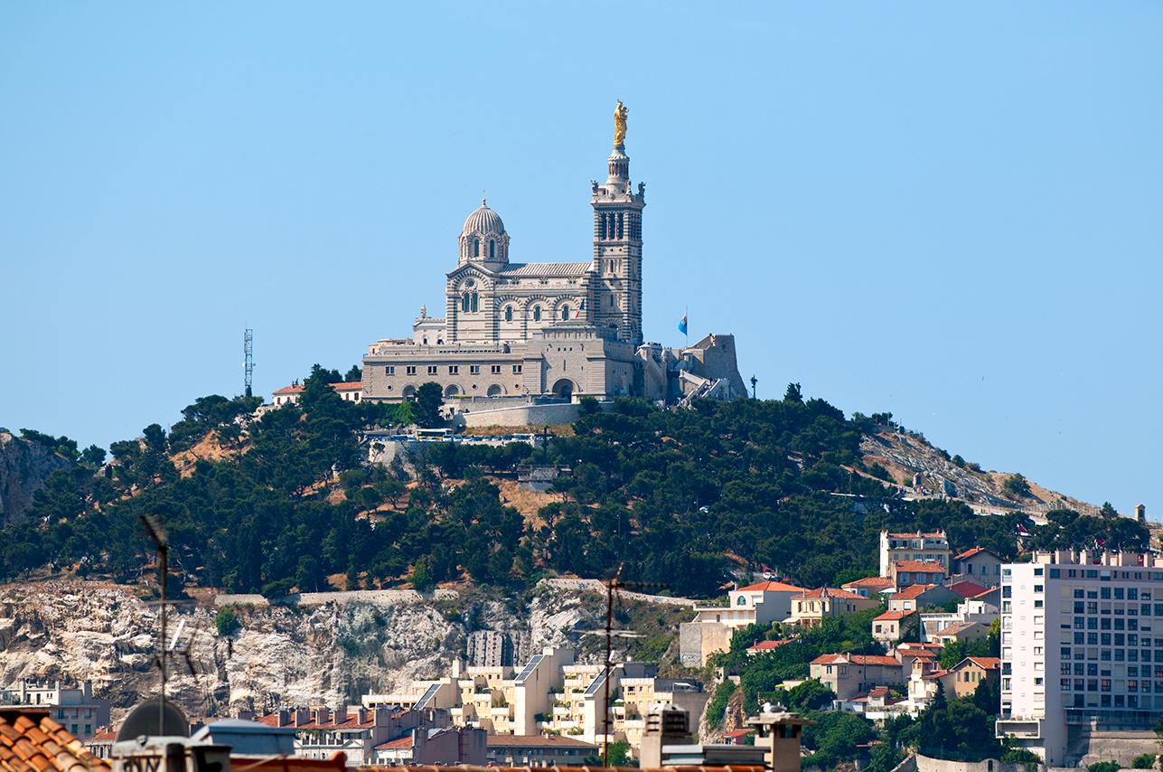Notre Dame de la Garde statue in Marseille, France