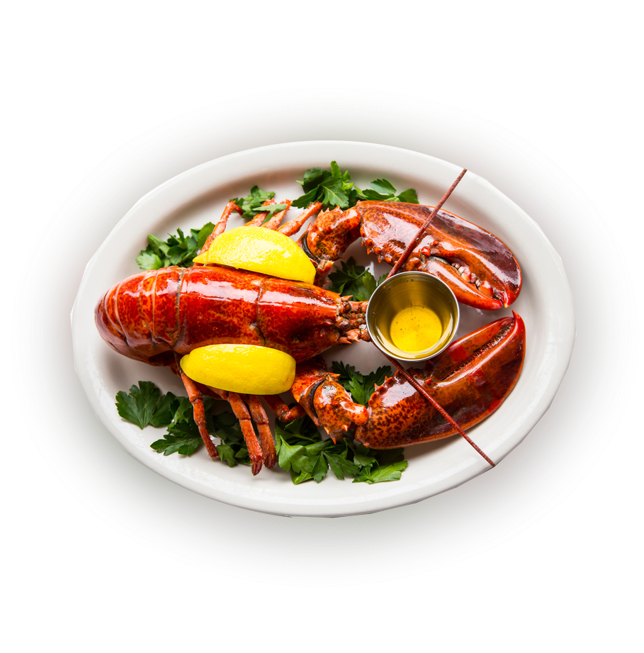 Fresh steamed lobster, a traditional New England dish in Massachusetts