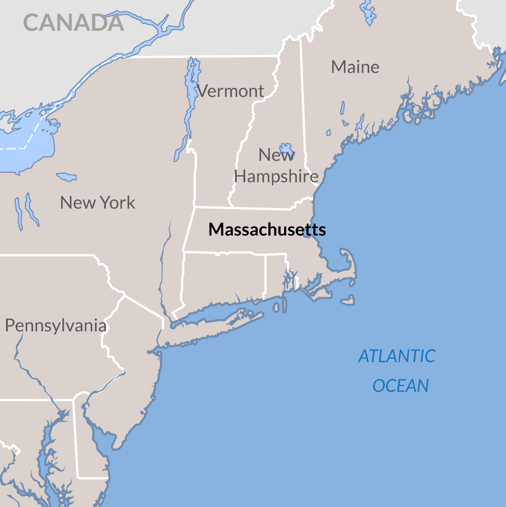 Massachusetts vacations map