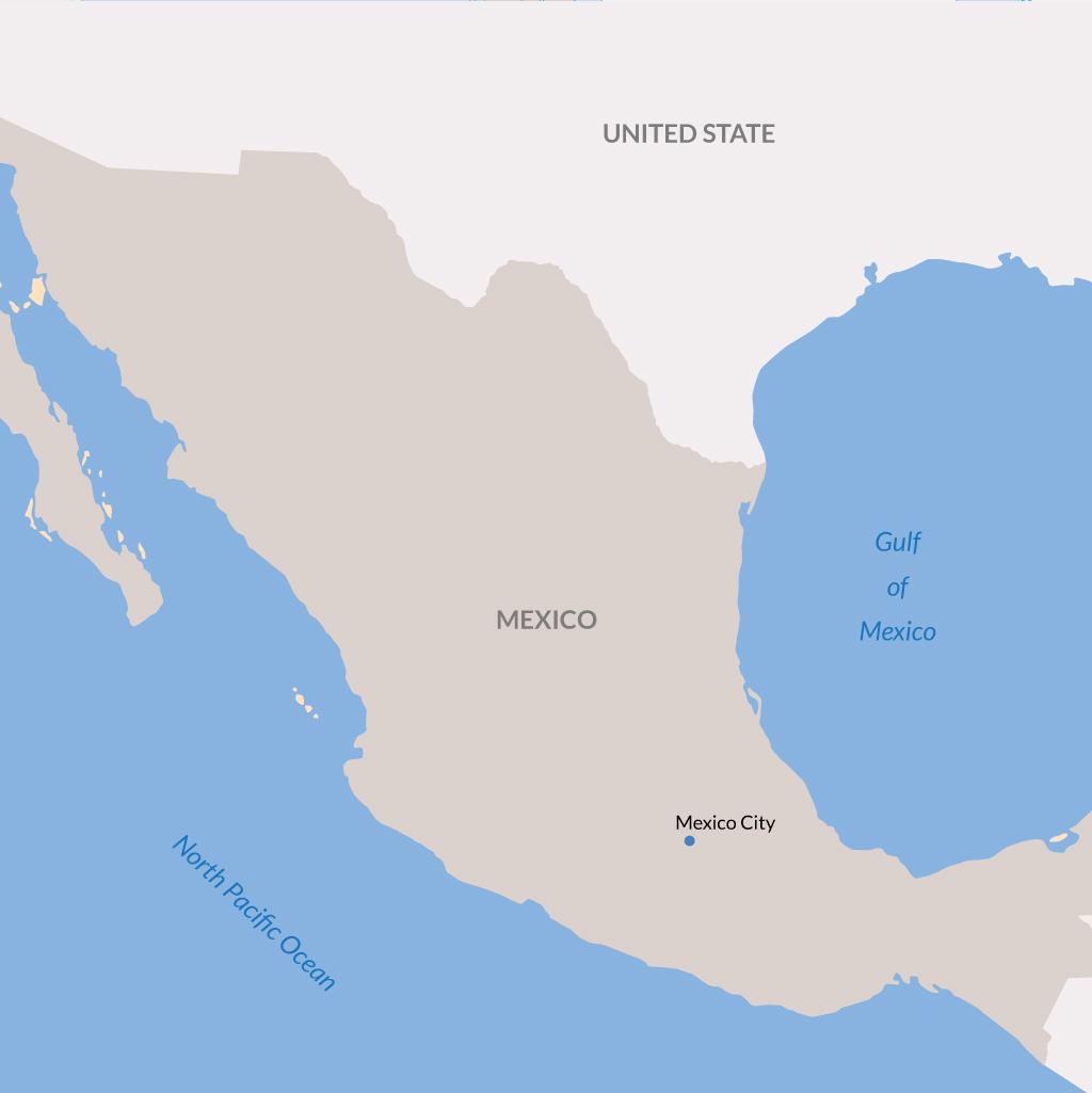Mexico City vacations map