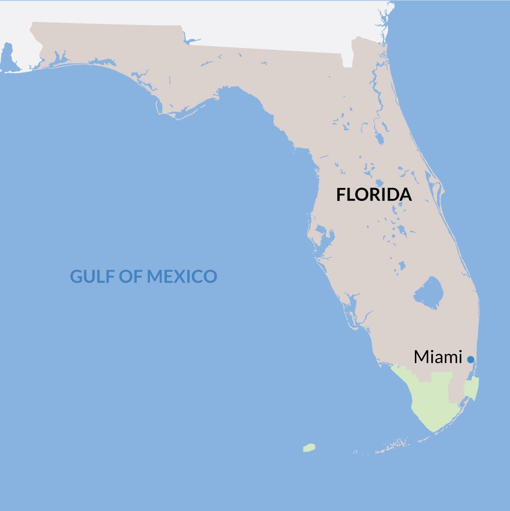 Miami vacations map
