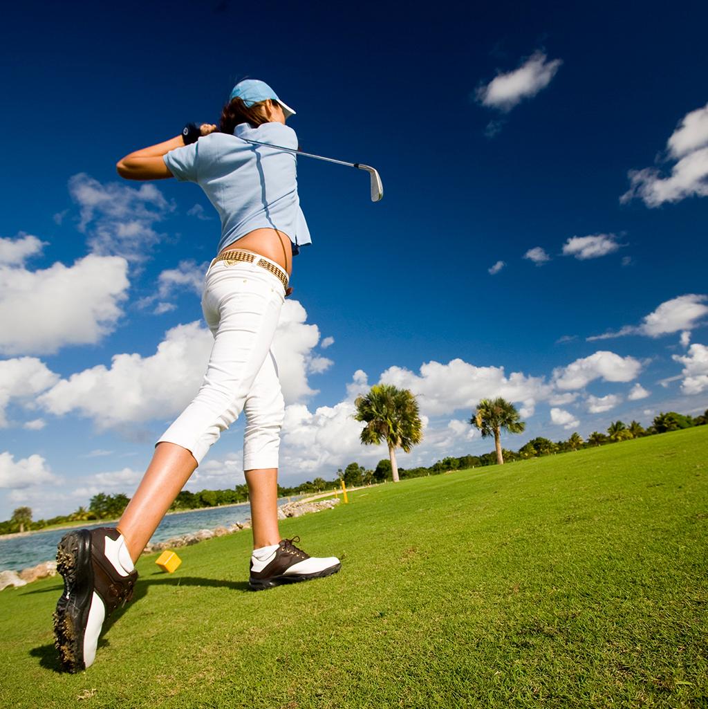 Golfing at a resort in Punta Cana