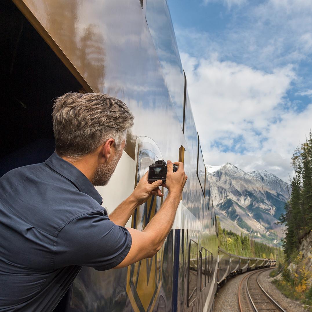 Memorable photos can be taken from a Rocky Mountaineer rail tour