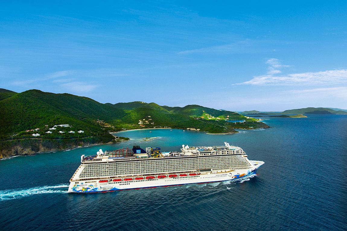 Norwegian Cruise Line Escape cruise ship on a sea voyage