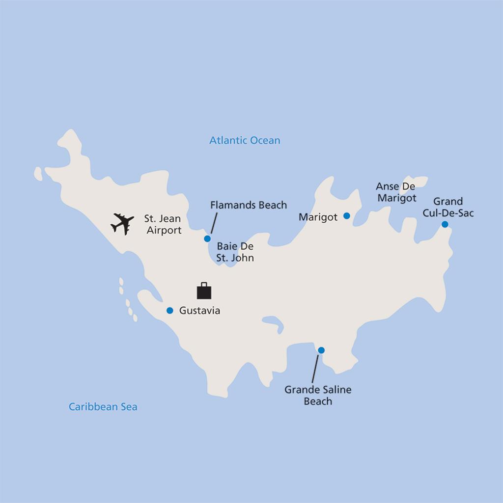St Barths vacation map