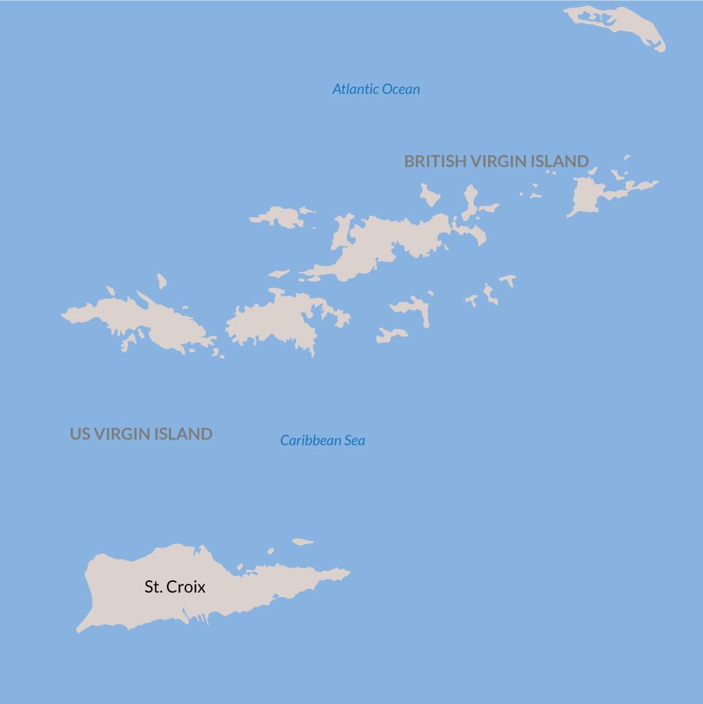 St. Croix vacations map