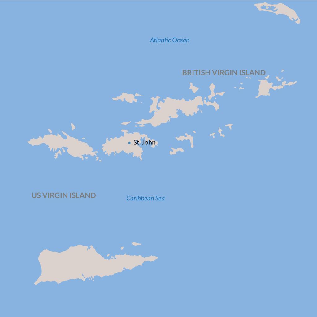 St. John vacations map
