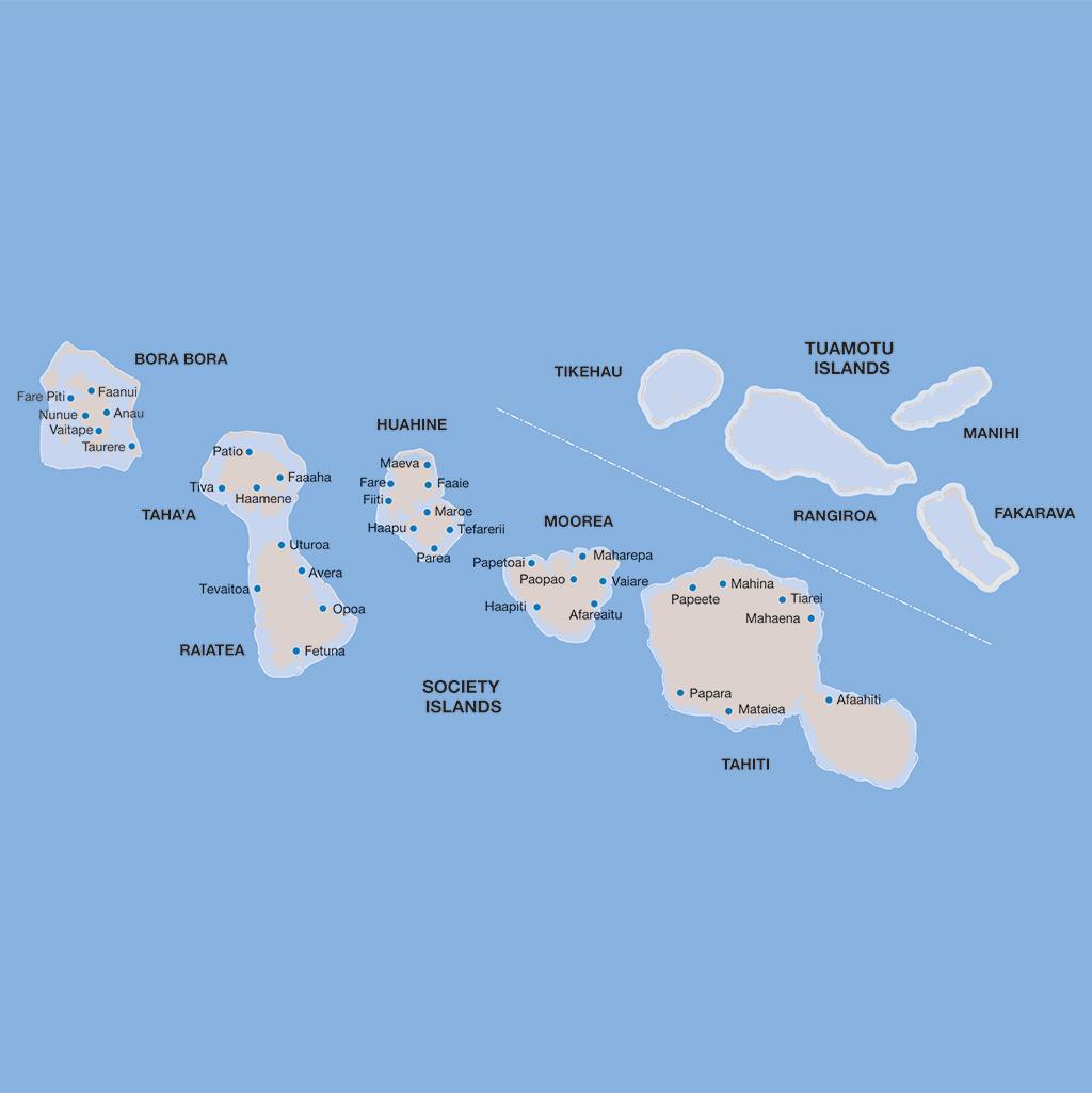 Tahiti vacations map