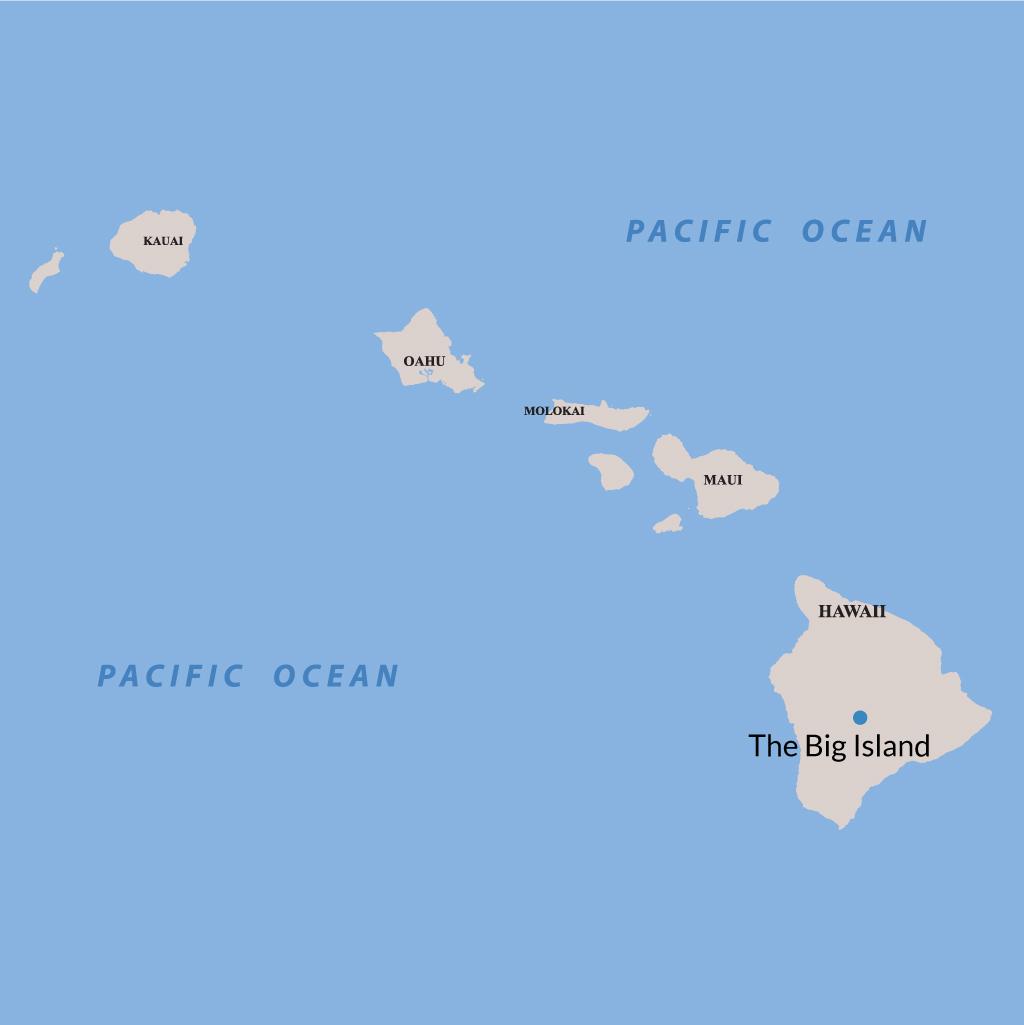 Big Island vacations map