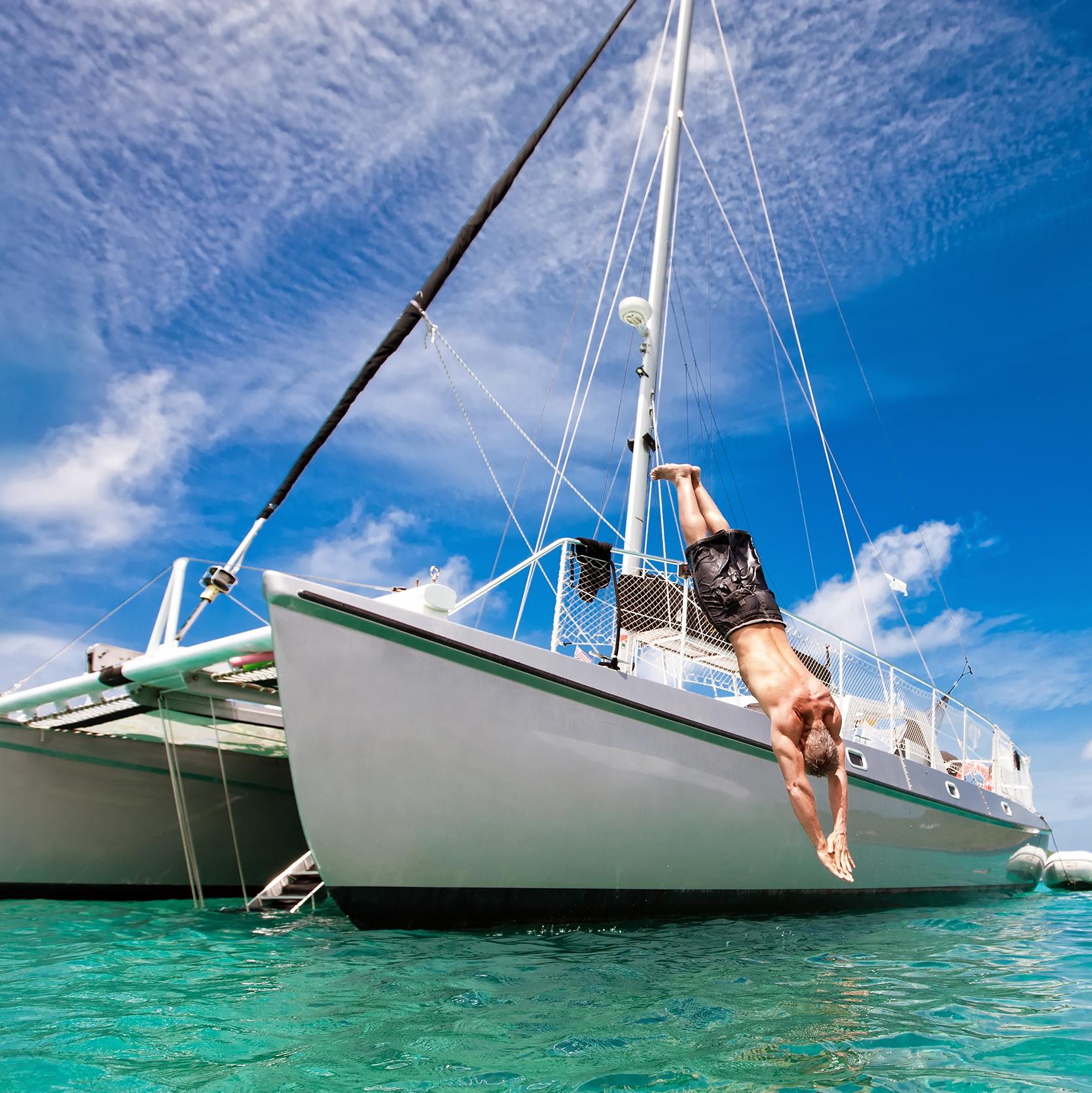 Sailing and swimming on a Turks and Caicos vacation