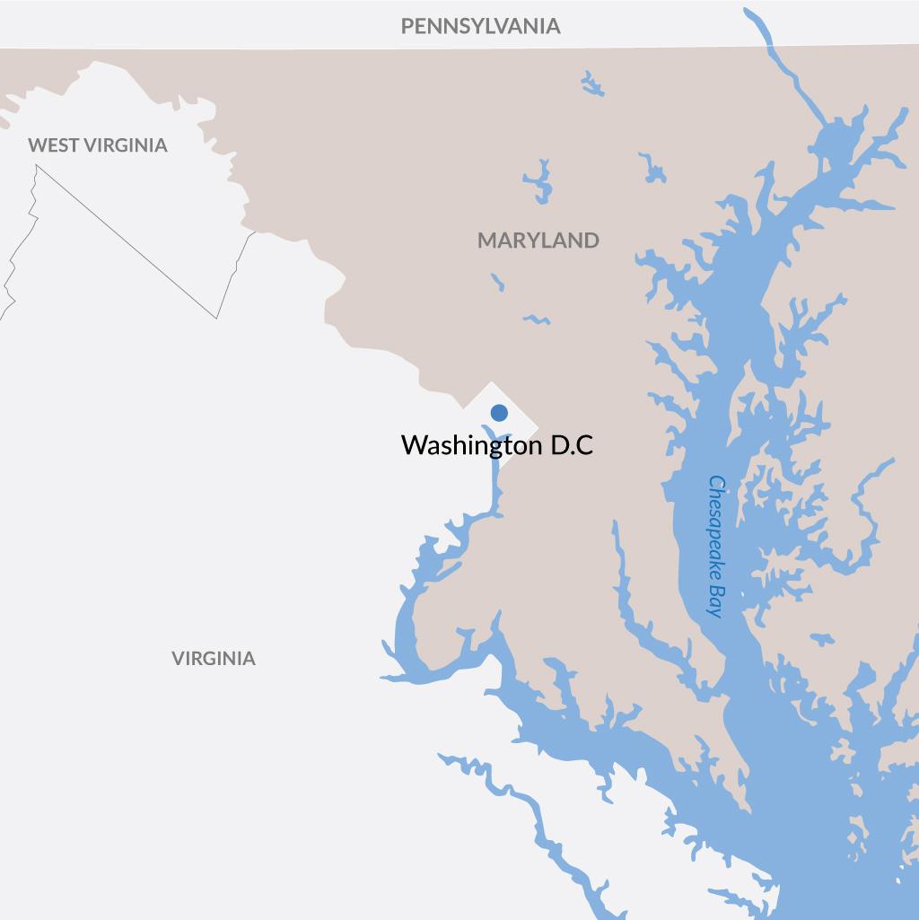 Washington D.C. vacations map
