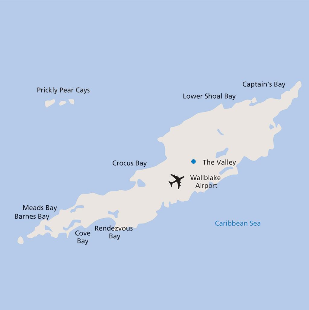 Anguilla vacation map