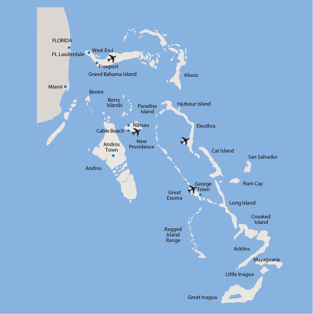 Map of the Bahamas