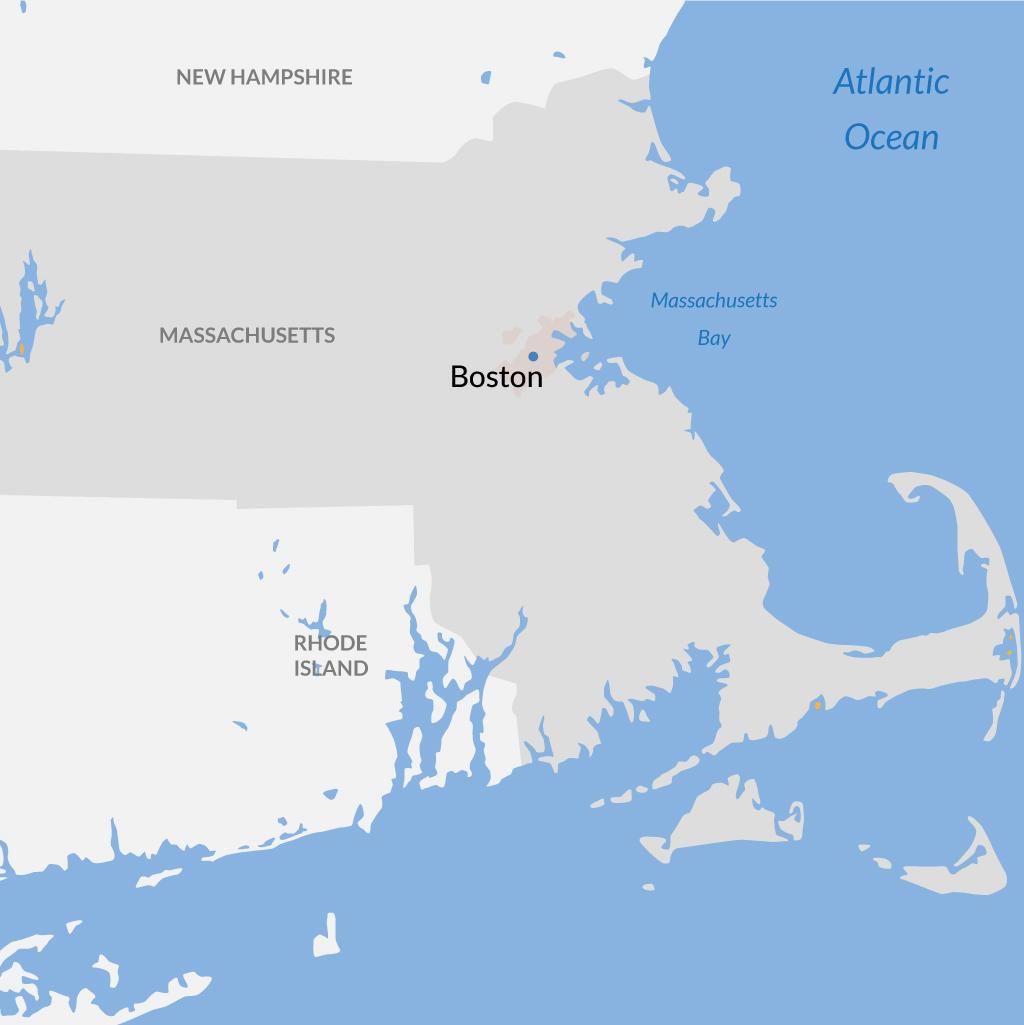 Boston vacations map