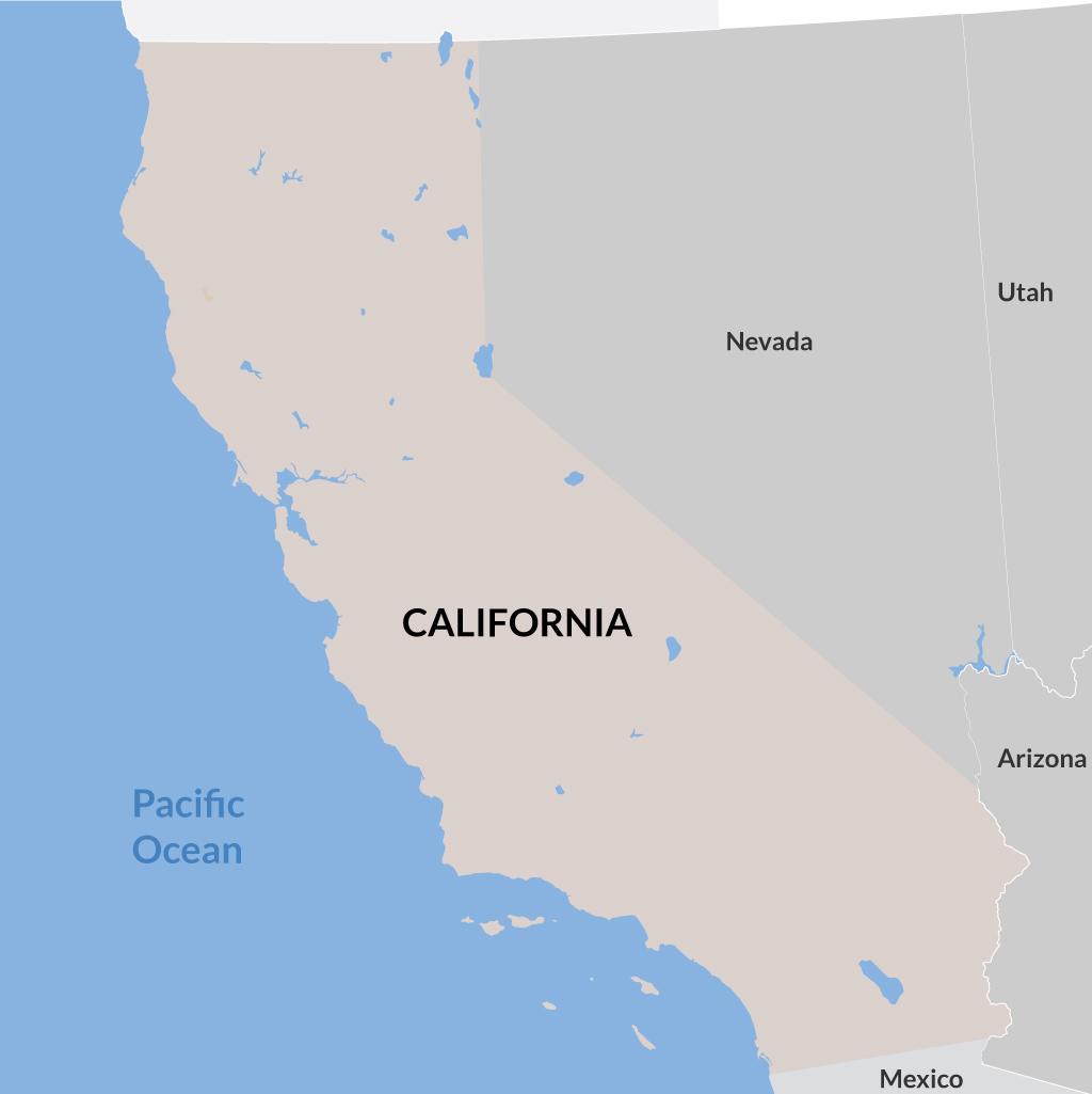 California vacation map