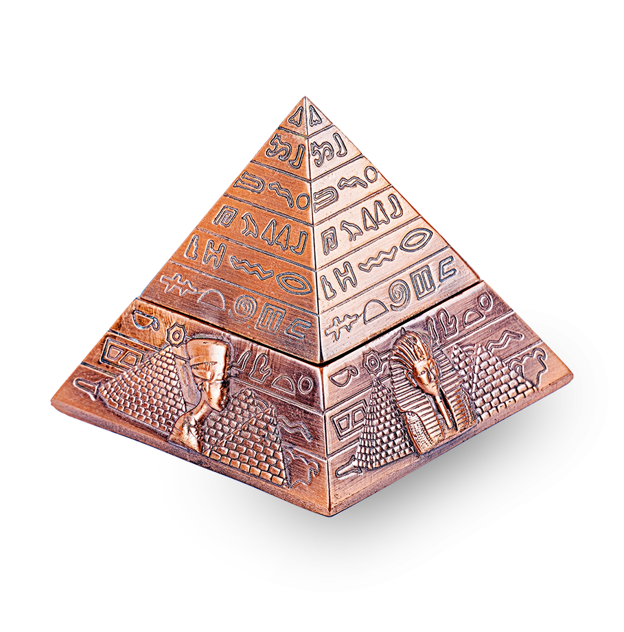Pyramid with hieroglyphics
