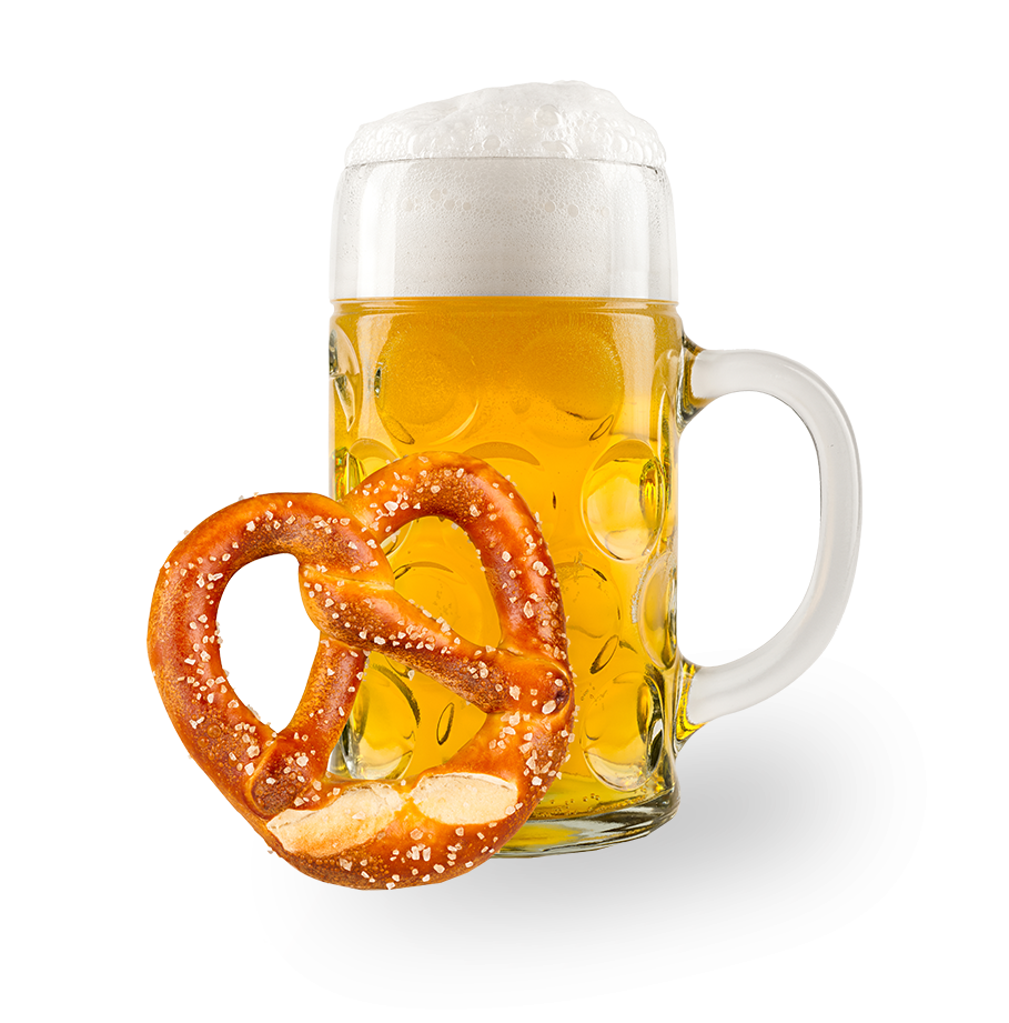 German beer and pretzel