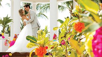 A couple shares their first dance at Finest Punta Cana